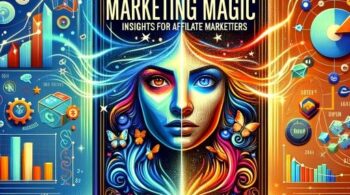 A poster with an image of a two faced woman with the words Mastering the two faced Marketing Magic.